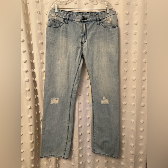 Robin’s Jean Men’s Distressed Studded Denim Jeans Size 36 Light Wash Y2K - Picture 2 of 16